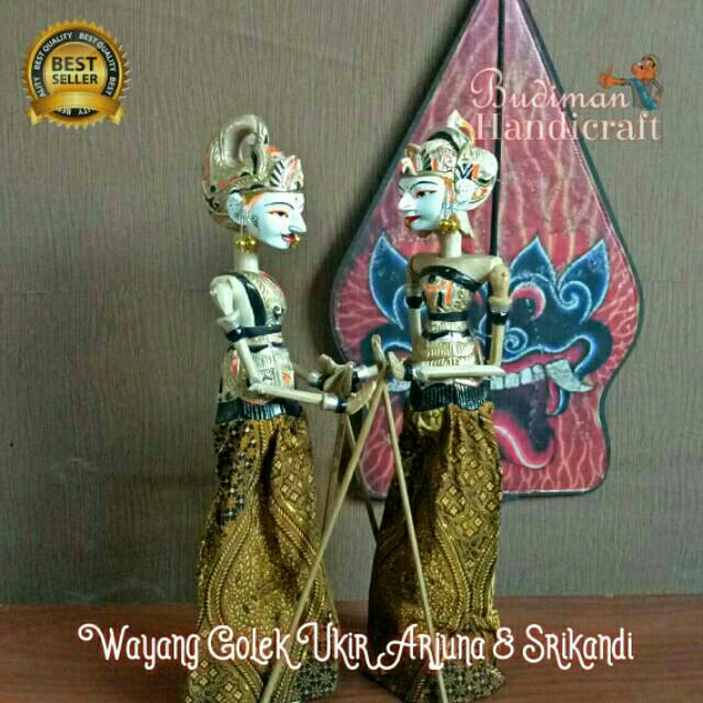 Jual Wayang Golek Ukir Couple Arjuna Dan Srikandi Shopee Indonesia