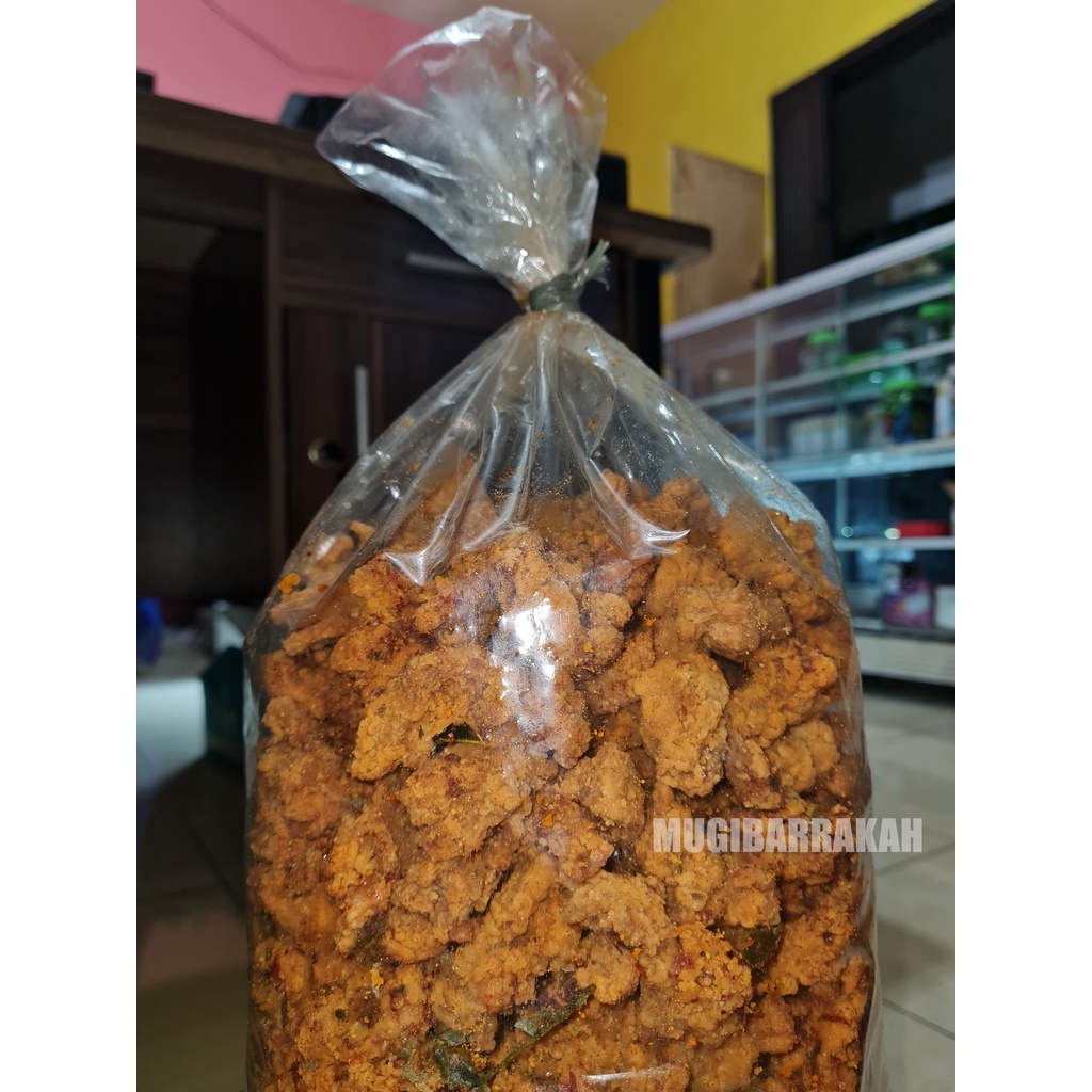 kulit krispy ayam pedes bumbu daun jeruk 100gram