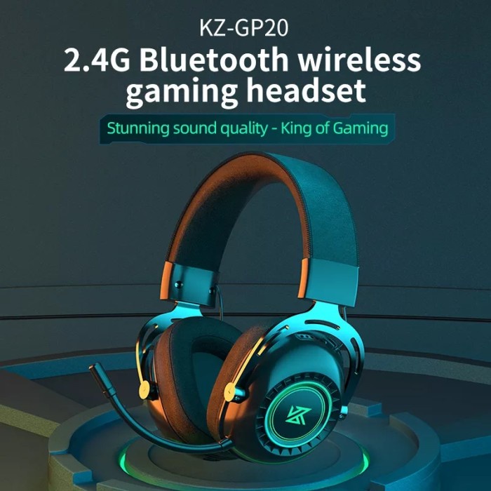 KZ GP20 Headphone 2.4 Wireless Gaming Headset Bluetooth 5.0 RGB Light