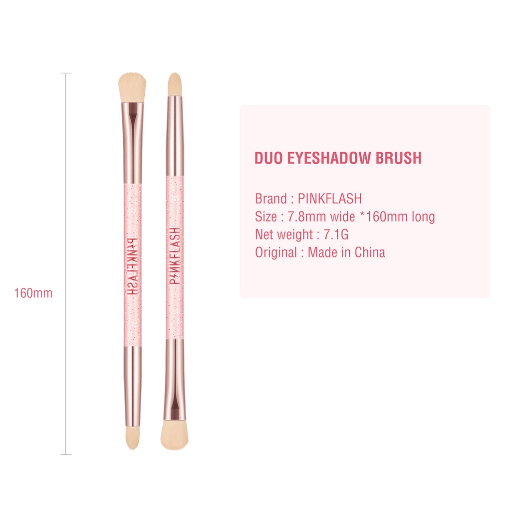 ★ BB ★ PINKFLASH Multi-use Duo Makeup Brush - Professional Makeup Tool - Kuas Makeup - Kuas Alis - Eyebrow Brush - PF T04 | PINK FLASH
