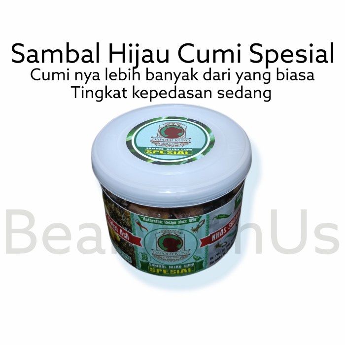 

- BARU Sambal hijau cumi spesial Dapoer Kuno ( Lebih banyak cumi nya)