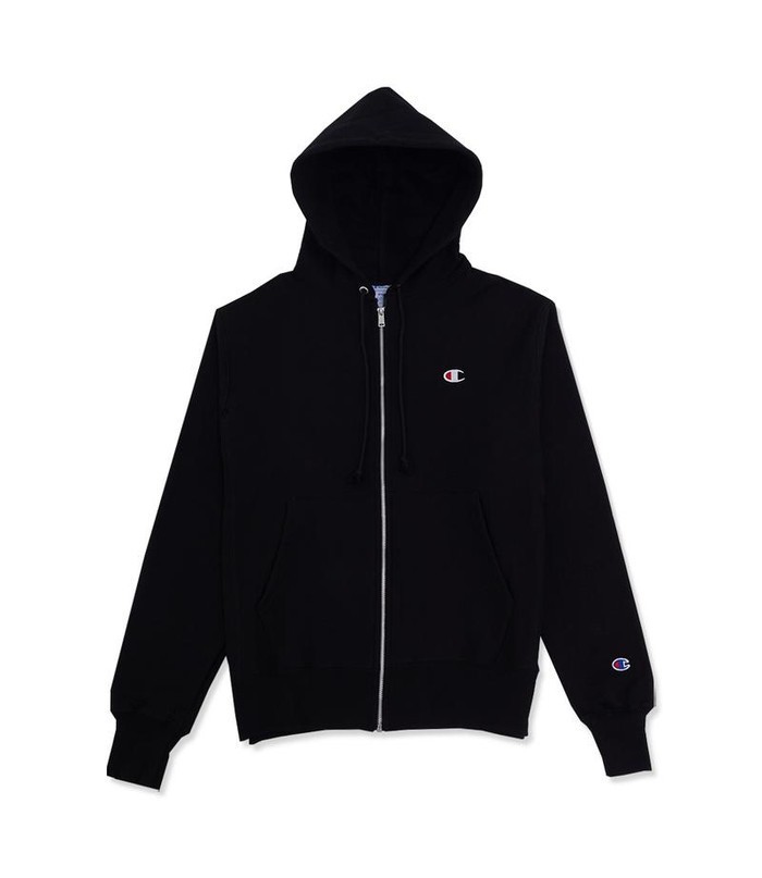 Yard Sale Champion Reverse Weave Full Zip Jacket - Small Logo C Black - M