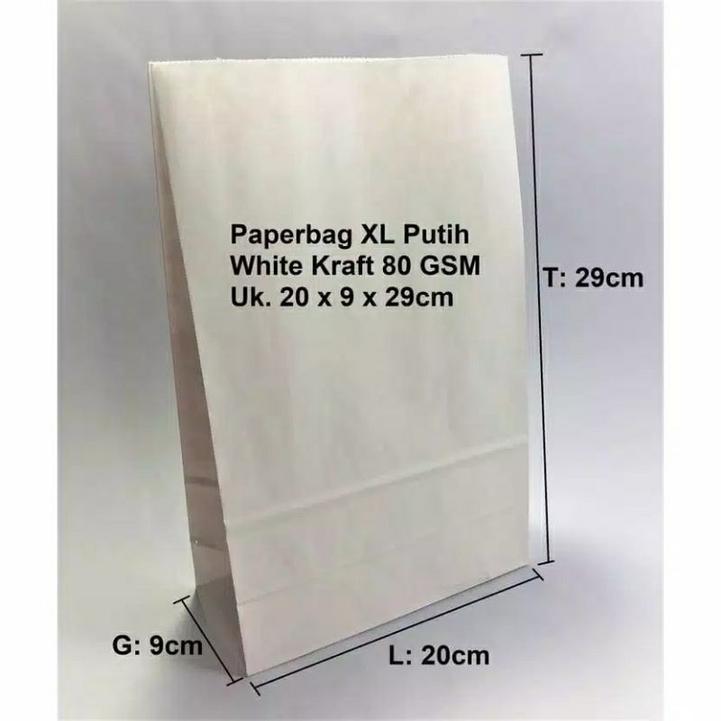 

paperbag xl putih /white crap