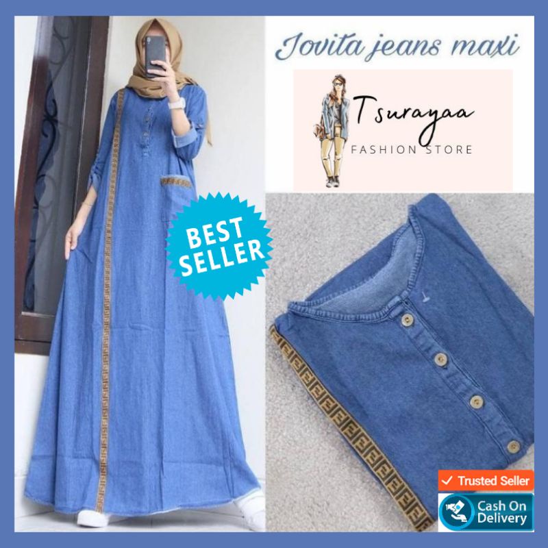 Jovita Gamis Jeans Wanita Maxy