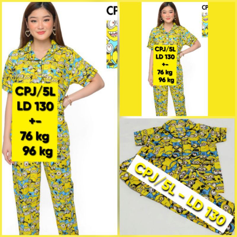 PIAMA BAJU TIDUR COUPLE KELUARGA / piyama stelan ibu dan anak / katun Jepang Karakter  pappoy