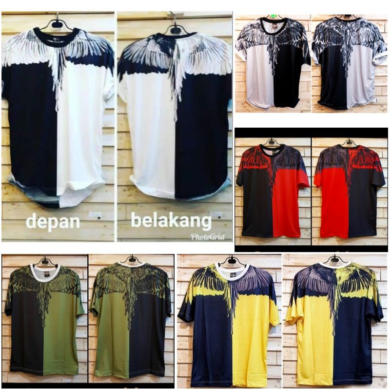 Tshirt Baju Kaos Printing 3D Arm Sayap Bangkok Thailand Fullprint Print Import Marcelo Burlon Distro