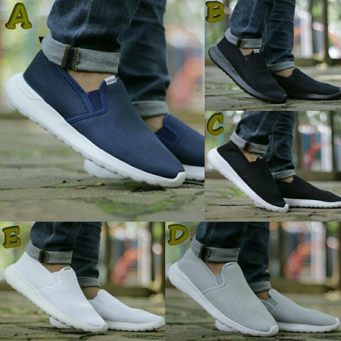 Termurah Adidas Cloadfoam size 39 - 43 sepatu pria olahraga tanpa tali