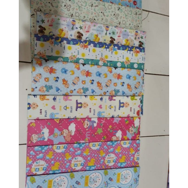 

Kertas kado motif bayi min order 10pcs