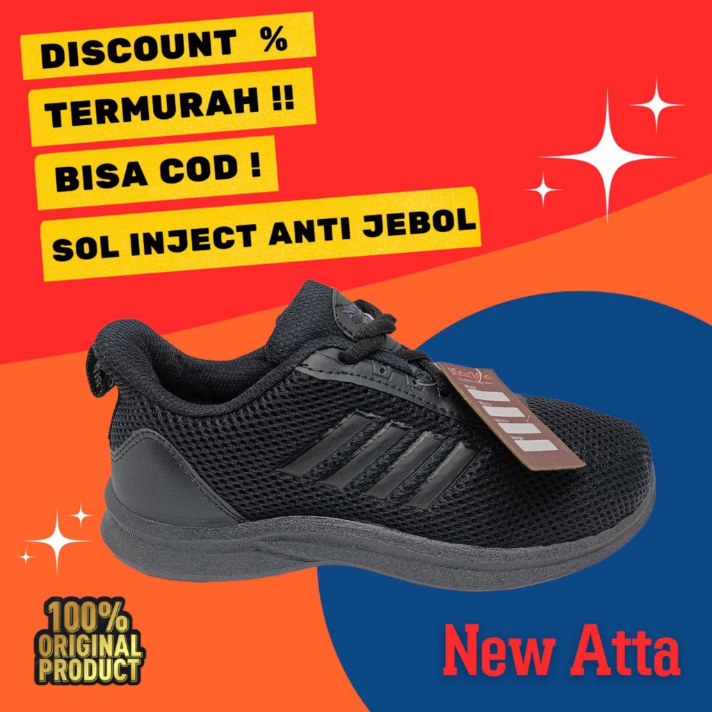 SEPATU SEKOLAH NEW ATTA/SEPATU SEKOLAH/SEPATU BERTALI/SEPATU TALI/SEPATU ANAK TK DAN SD/SEPATU TERBARU/SEPATU MURAH/SEPATU FORMAL