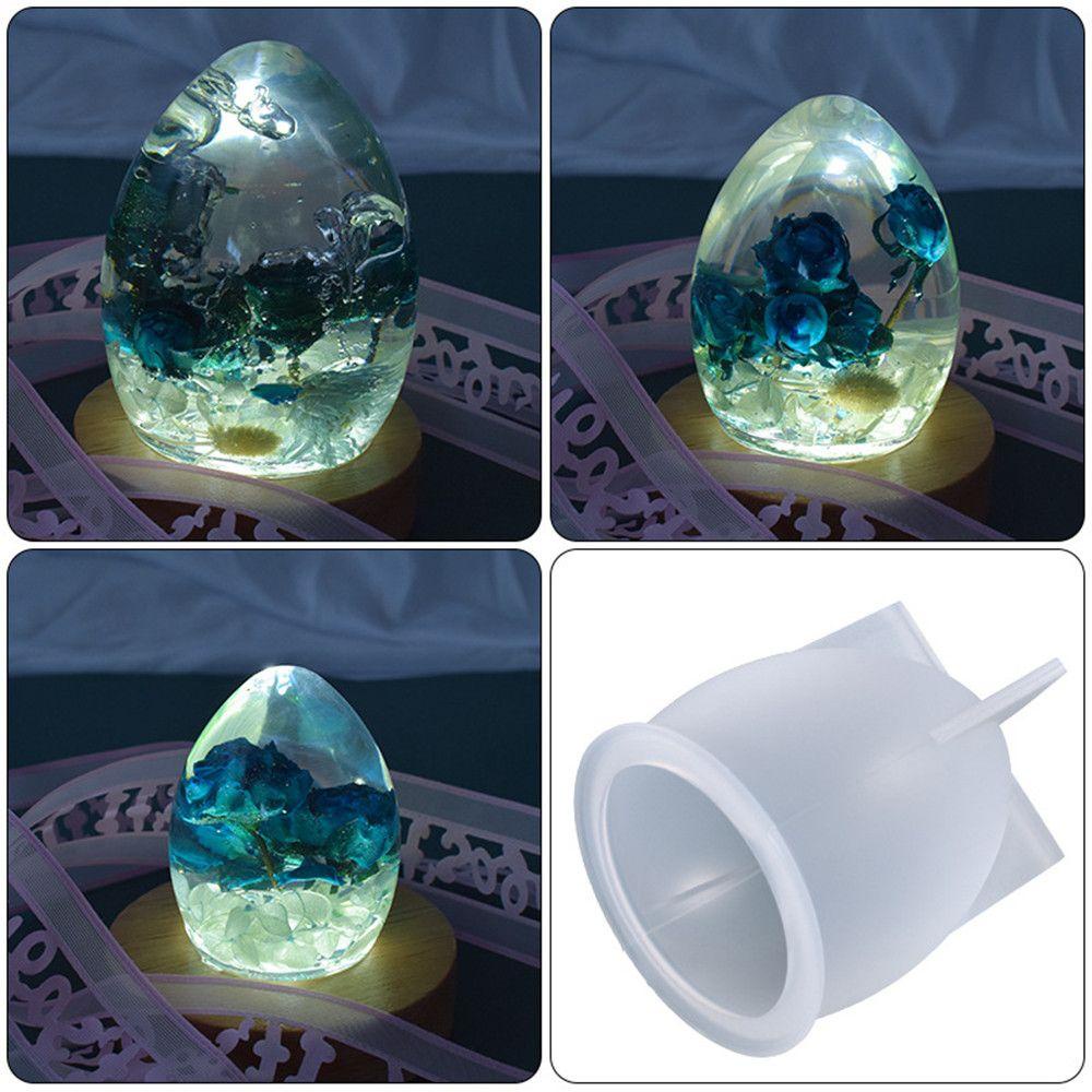 Solighter Lampu Malam Resin Cetakan DIY Liontin Gantung Membuat Perhiasan Alat Starry Sky Ball Silicone Mold