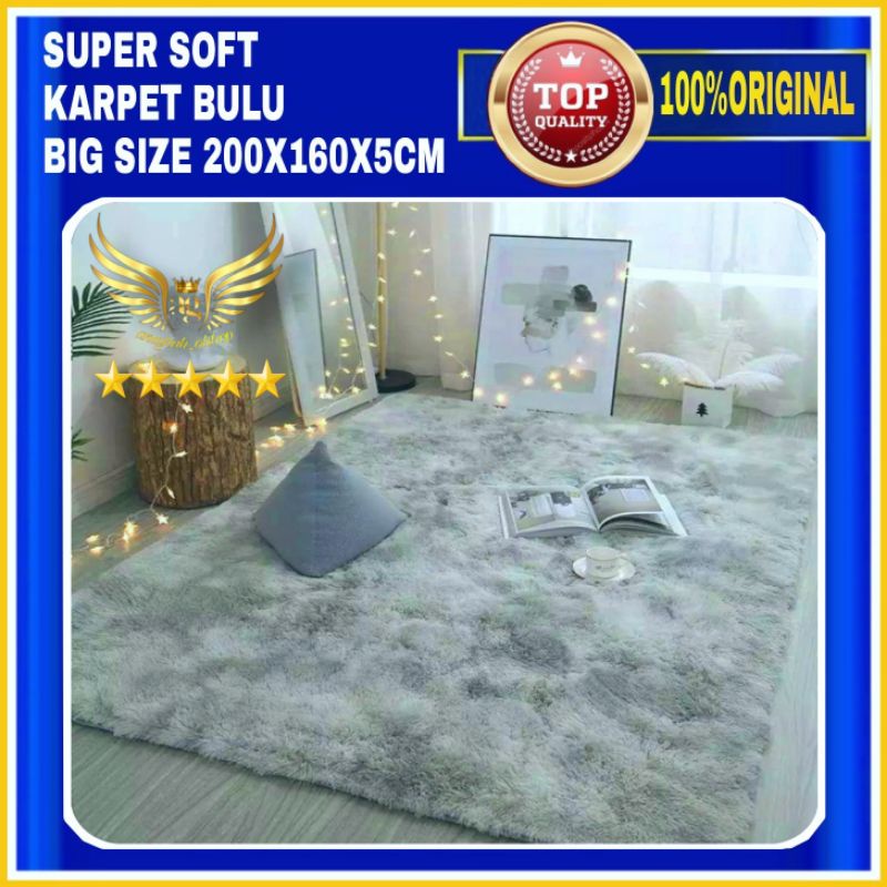 karpet bulu rasfur ukuran besar uk 200x160x5cm