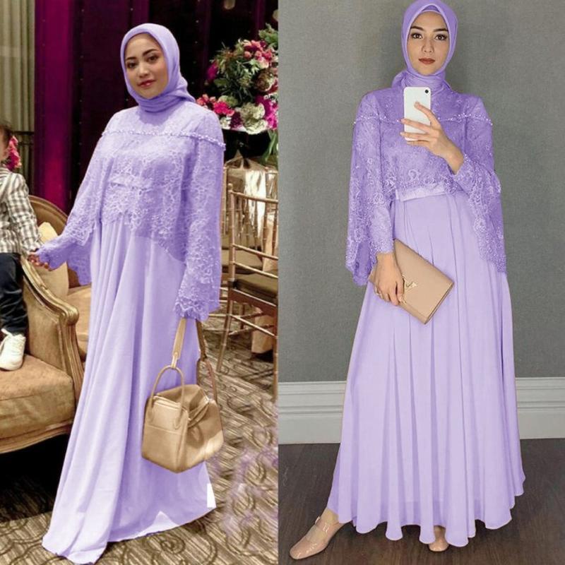 Dress Casual Formal Fashion Korean Daster Wanita Kombinasi Plisket Maxi Chikita Rachel Lavender [Gam
