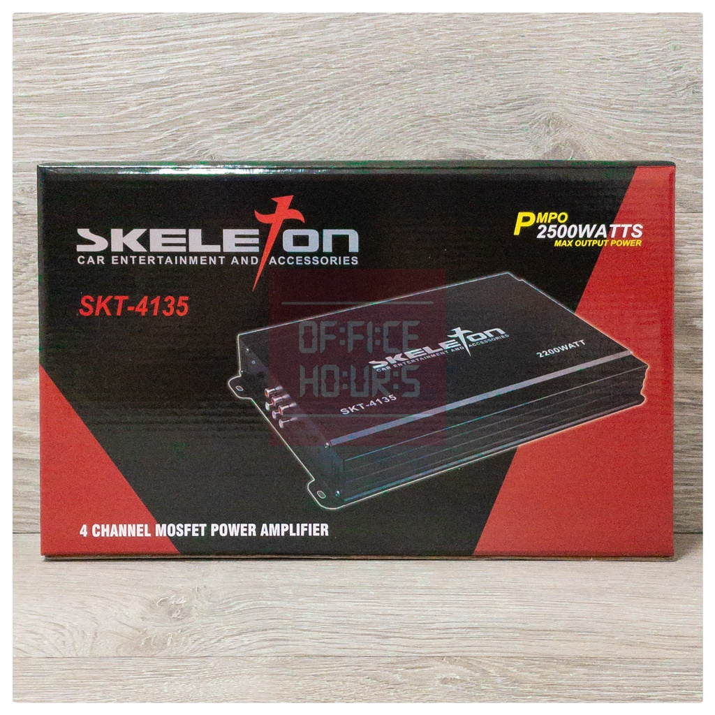 Skeleton Power Amplifier 4 Channel SKT-4135 Black and Silver