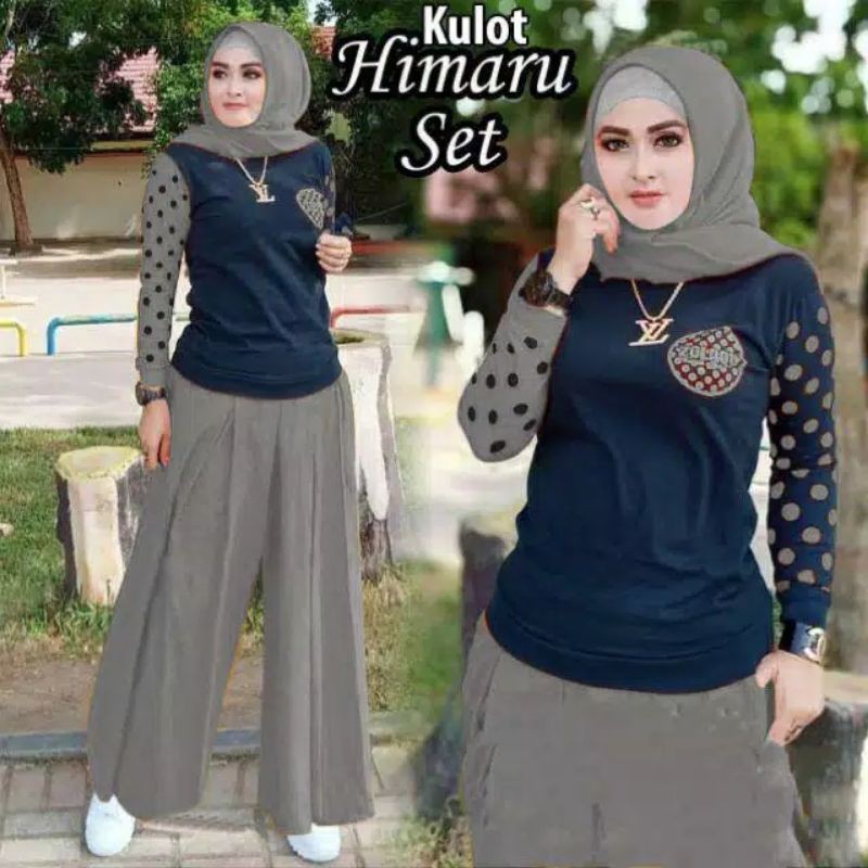 XOS - SET HIMARU / SETELAN REUNIAN / FASHION MUSLIMA / COD✅ (Good Quality)