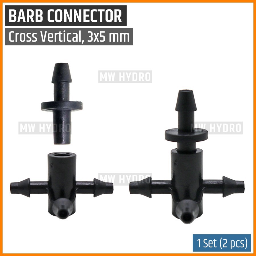 Cross Connector 3 mm / 5 mm - 4 Arah / 4 Way