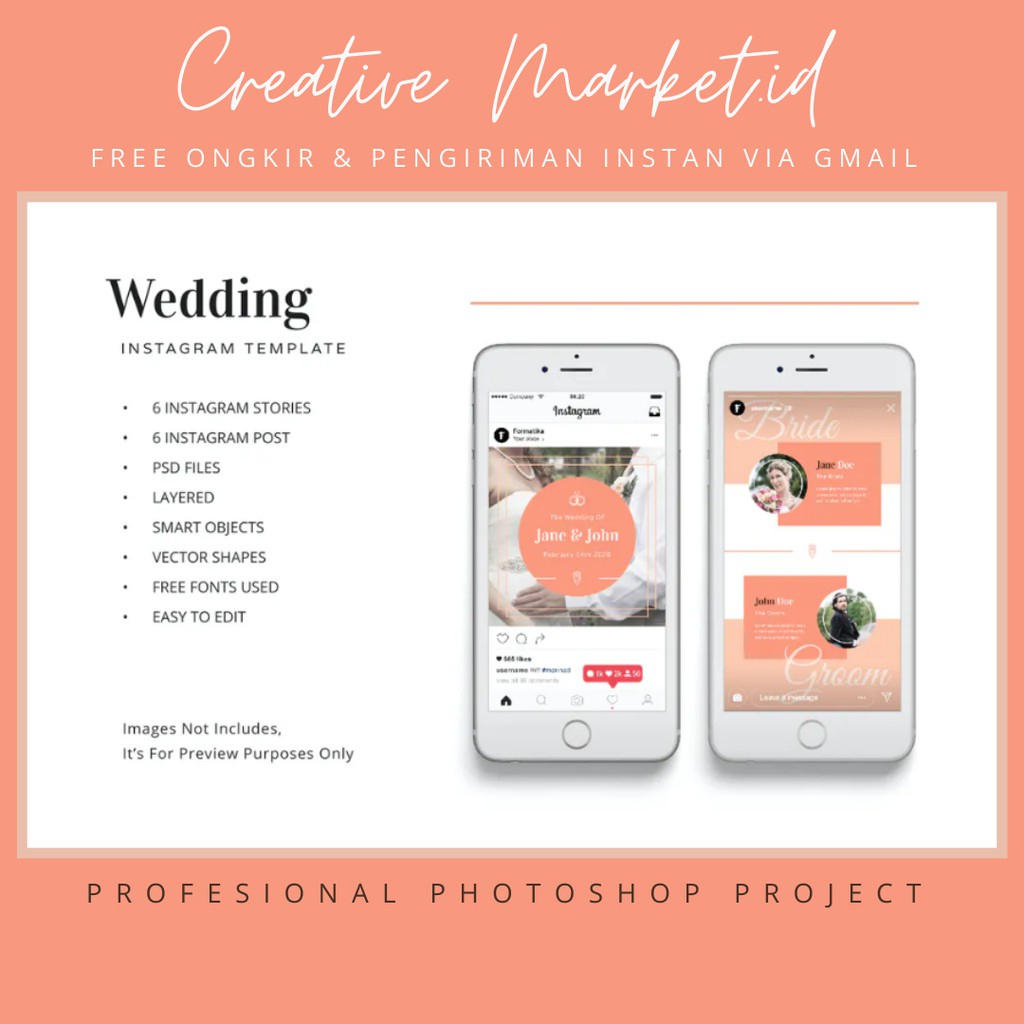 12 Wedding Instagram Kit Template - Creative Marketid-0