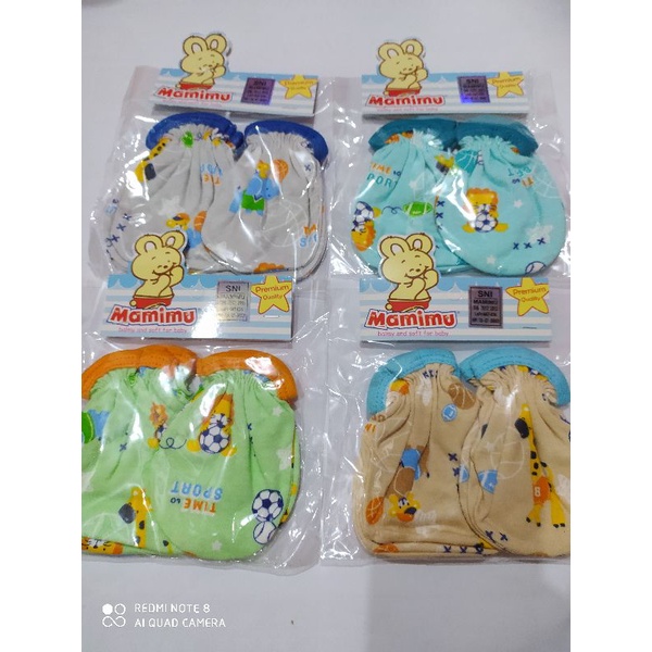 1 set sarung tangan dan kaki bayi Mamimu