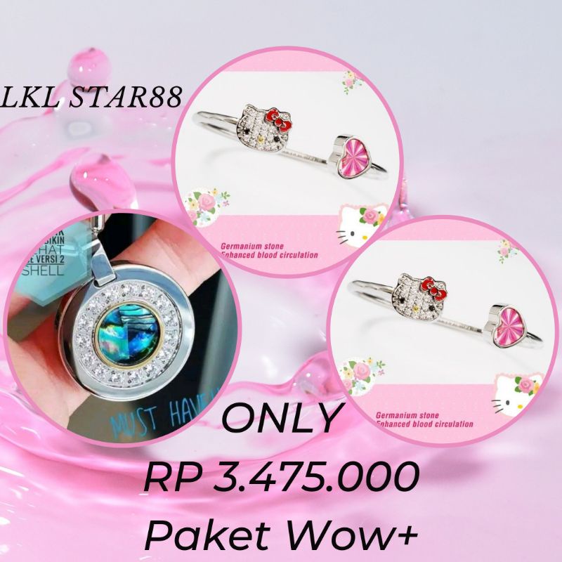 Paket Bangle Hello Kitty 2Pcs + Pendant LSW Shell2 ORIGINAL MCI