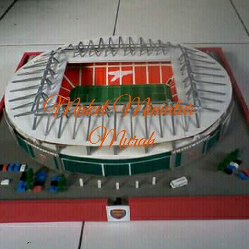 Miniatur Stadion Emirates Stadium Arsenal FC Hansmade Midle Size Diaroma Stadion Fvc Foambord
