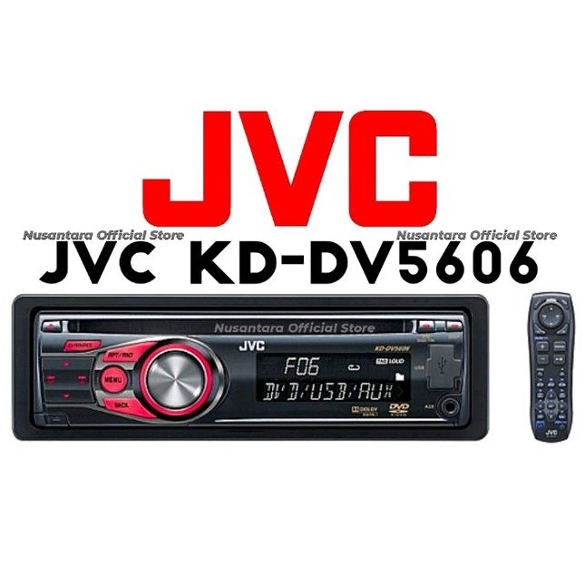 JVC KD-DV5606 DVD/CD/USB Receiver with Front AUX HEAD UNIT SINGLE DIN