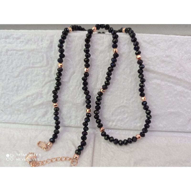 kalung kristal,xuping,perhiasan imitasi,lapis emas