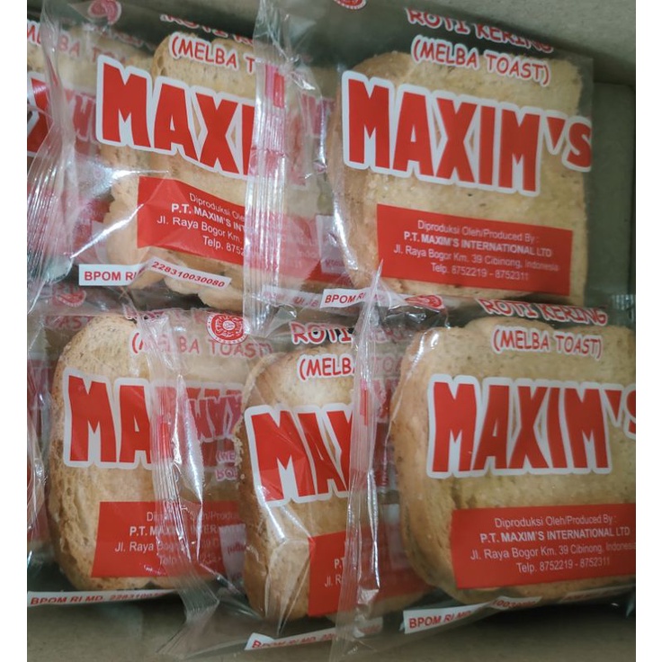 

Roti kering Melba toast maxim's oleh2 depok