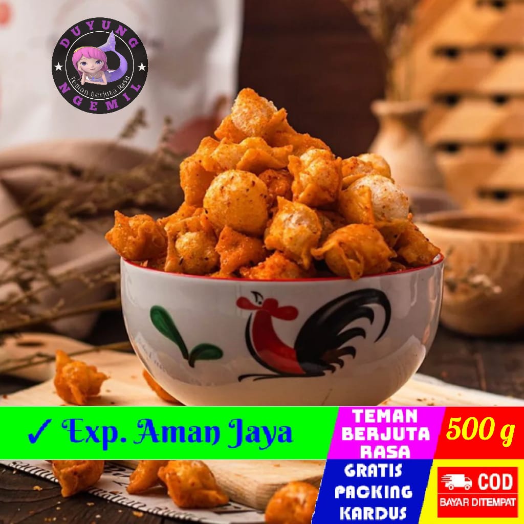 

[Bisa_COD] Siomay Kering 500g BALADO / Somay Kering Mini | Duyung Ngemil - makanan ringan snack kiloan jajanan jadul cemilan murah