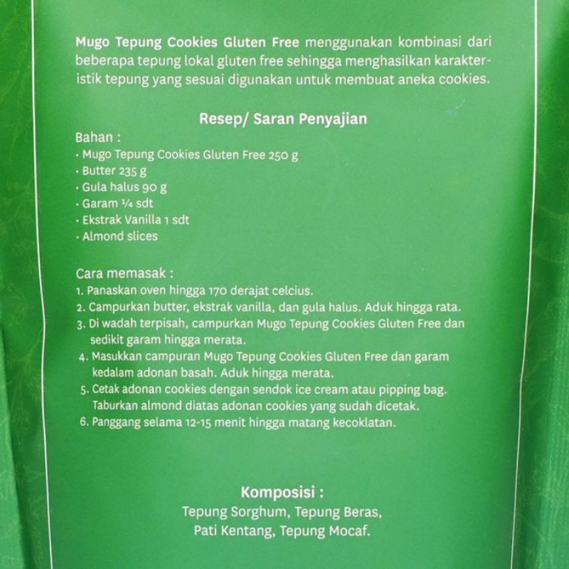 Mugo Tepung Cookies Gluten Free 250 gr