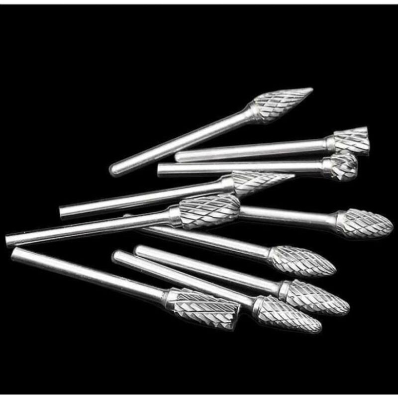 mata bor bonsai set 10 pcs mata bor ukir kayu & besi