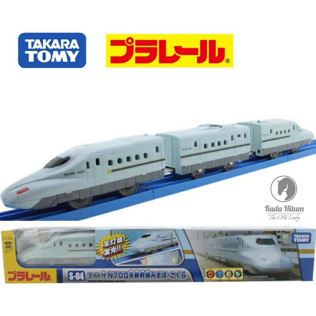 Jual Takara Tomy Plarail S-04 Shinkansen Series N700 `Mizuho/Sakura` with  Headlight | Shopee Indonesia