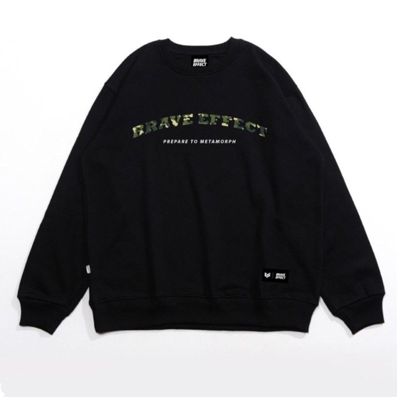 (BISA COD) BRAVE EFFECT Crewneck Bordir Sweater Jaket Hoodie Pria Wanita Premium Hodie Switer Suiter-6