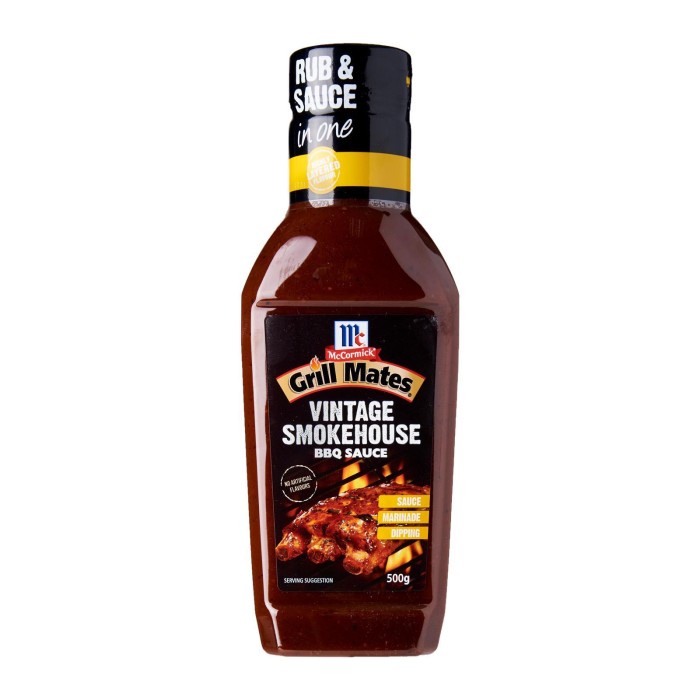 

Ready stock McCormick Grill Mates Vintage Smokehouse BBQ Sauce 500g