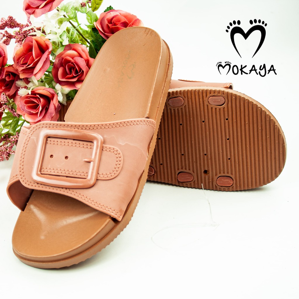 Sandal Slop Gesper 420-1 Tebal 3cm BEST SELLER Import Mokaya