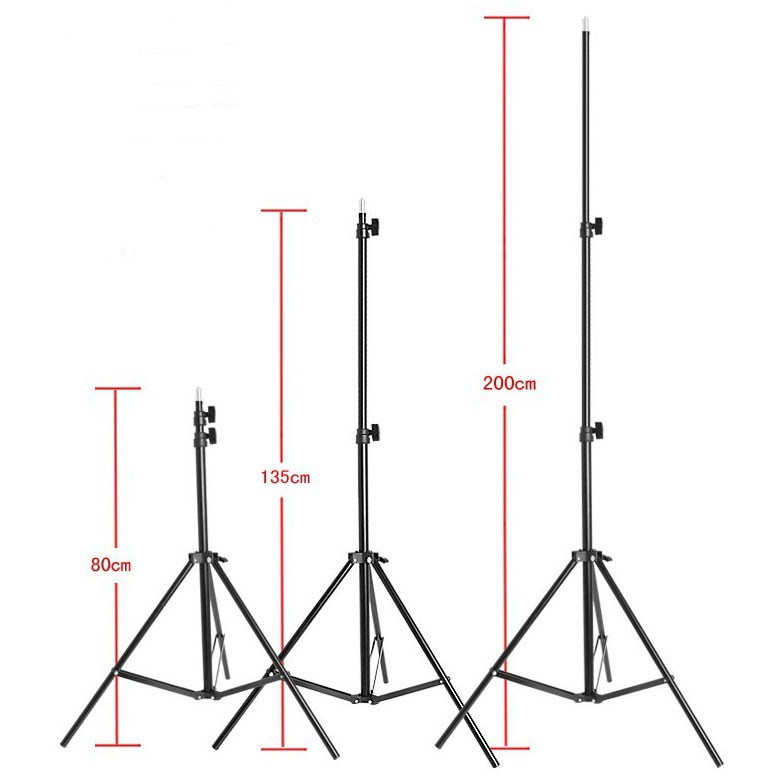 Tiang Tripod TaffSTUDIO Portable Light Stand Tripod 16mm 1/4 Thread 3 Section 200cm for Studio Li