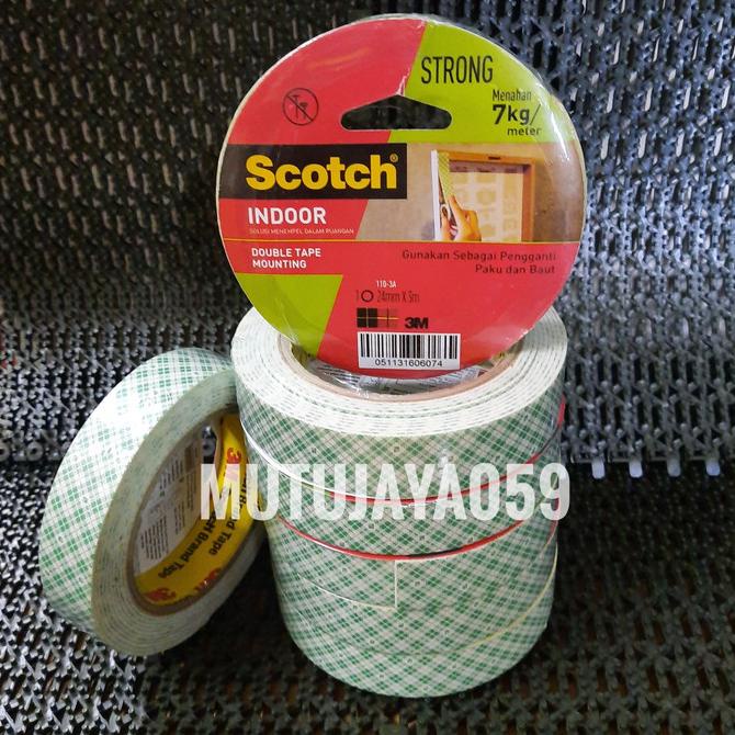 

FREE ONGKIR 3M Double Tape Mounting Kuat 7kg uk 24mm x 3mtr