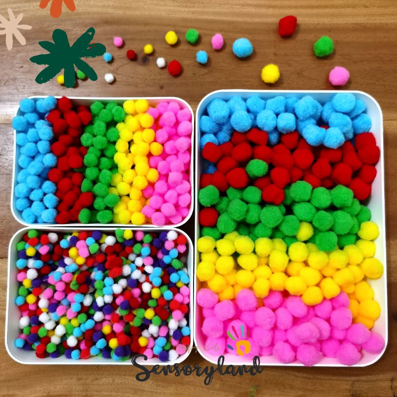 Pompom Mainan edukasi anak 1 tahun montessori toys