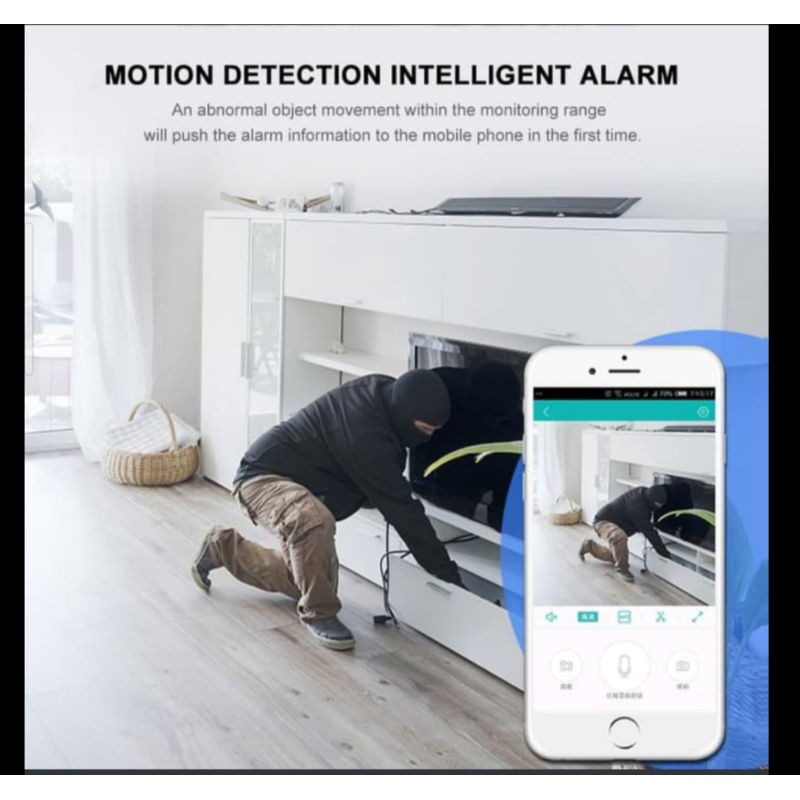 IP Camera wireless mini V380 kamera CCTV HD A1 pantau jarak jauh WiFi night vision