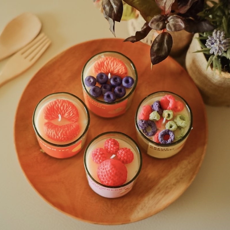 Natural Scented Candle Dessert Series Lilin Aromaterapi