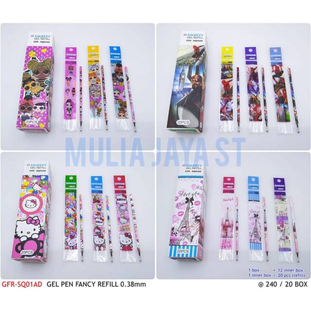 

Refill Pulpen Gel / Isi Ulang Pulpen Gel Fancy