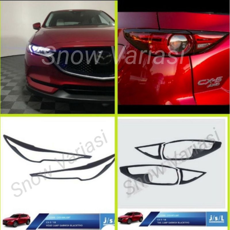 Paket Garnish Depan Belakang Mazda CX5 2018 Hitam Chrome Jsl