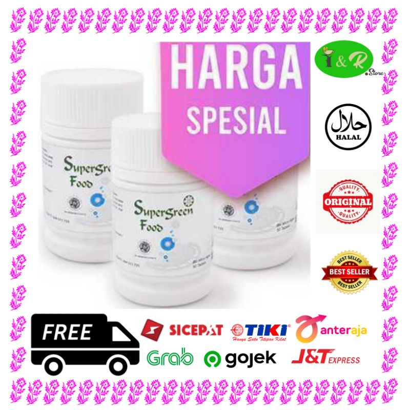 SUPER GF Gold (Supergreen food) Alga chorella spirulin Multivitamin aman Untuk Asam Lambung Magh KK