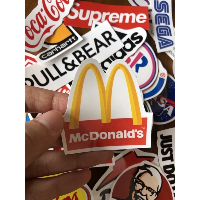 sticker brand komplit isi 25 pcs skin hp laptop helm tumblr koper kulkas dll