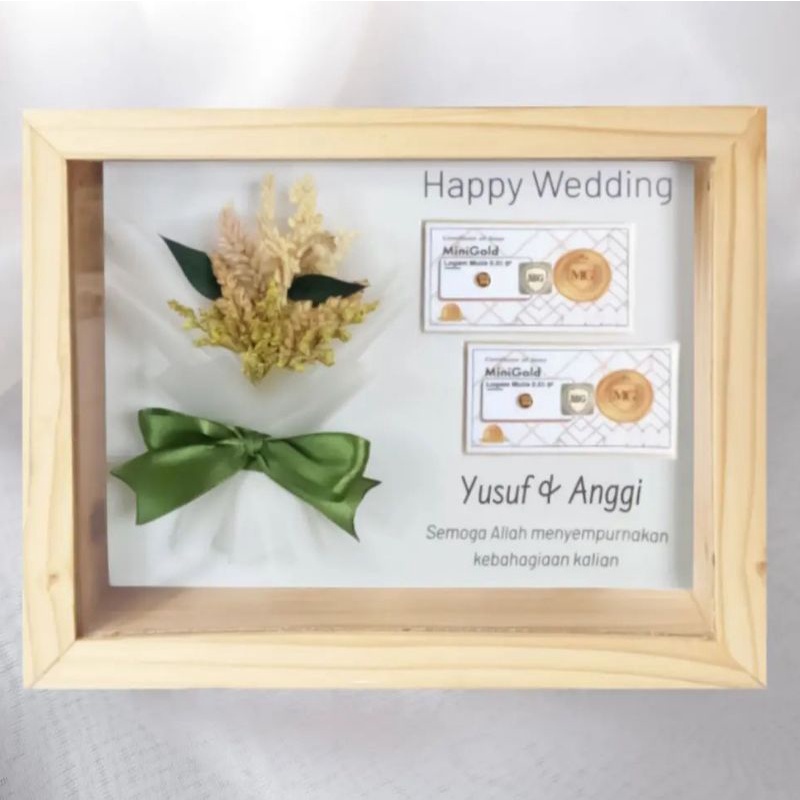 Minigold in Frame Buket (emas dalam bingkai)