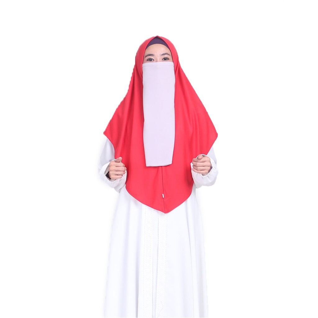 KHANZA SPORT HIJAB - Hijab Olahraga - Nusseyba Activewear-Scarlet Red