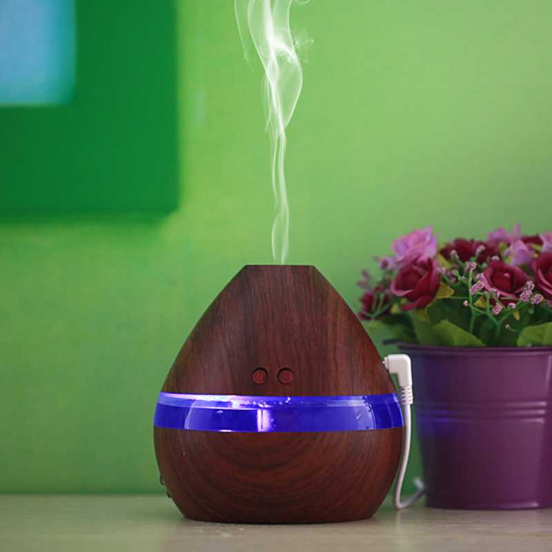 (100% BARANG ORI) Taffware Air Humidifier Aromatherapy Oil Diffuser Wood 300ml Humi H218