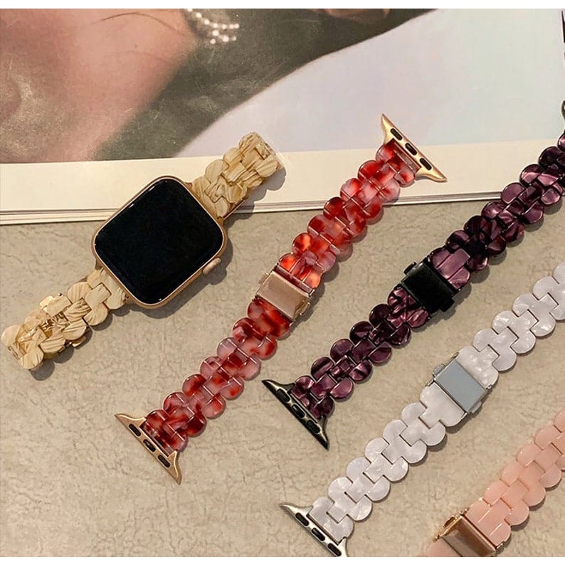 Strap Apple Watch Slim Resin Luxury Lady 38mm/40mm/41mm/42mm/44mm/45mm/49mm