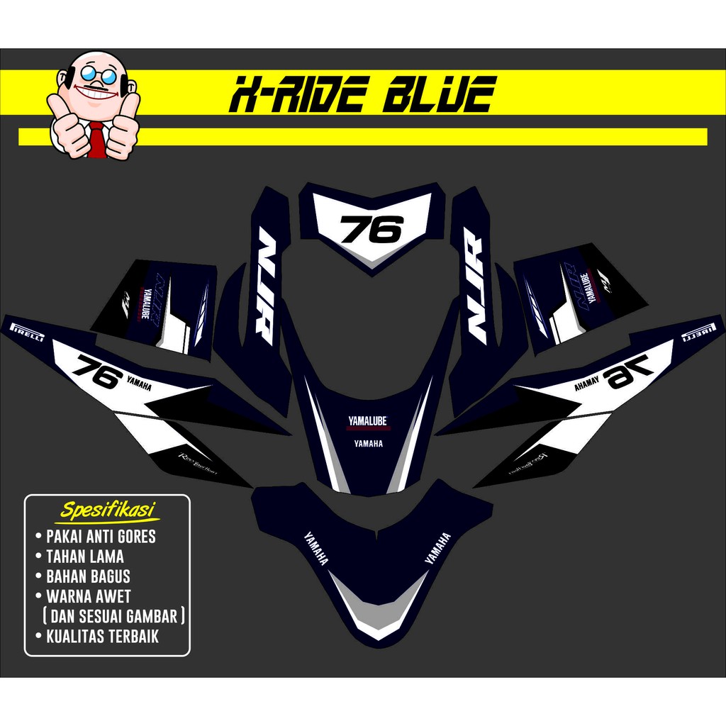 Stiker Dekal yamaha x ride  Sticker Decal Full Body