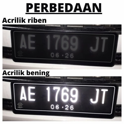 Tatakan plat mobil / Cover plat mobil riben hitam