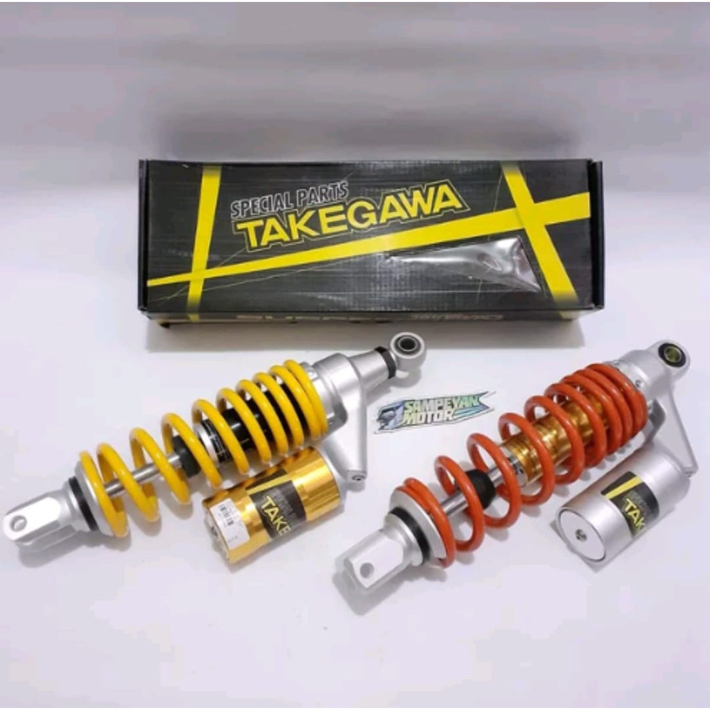 Shock Sok Skok Belakang Tabung Atas Matic Takegawa 188 Merah & Kuning 330mm