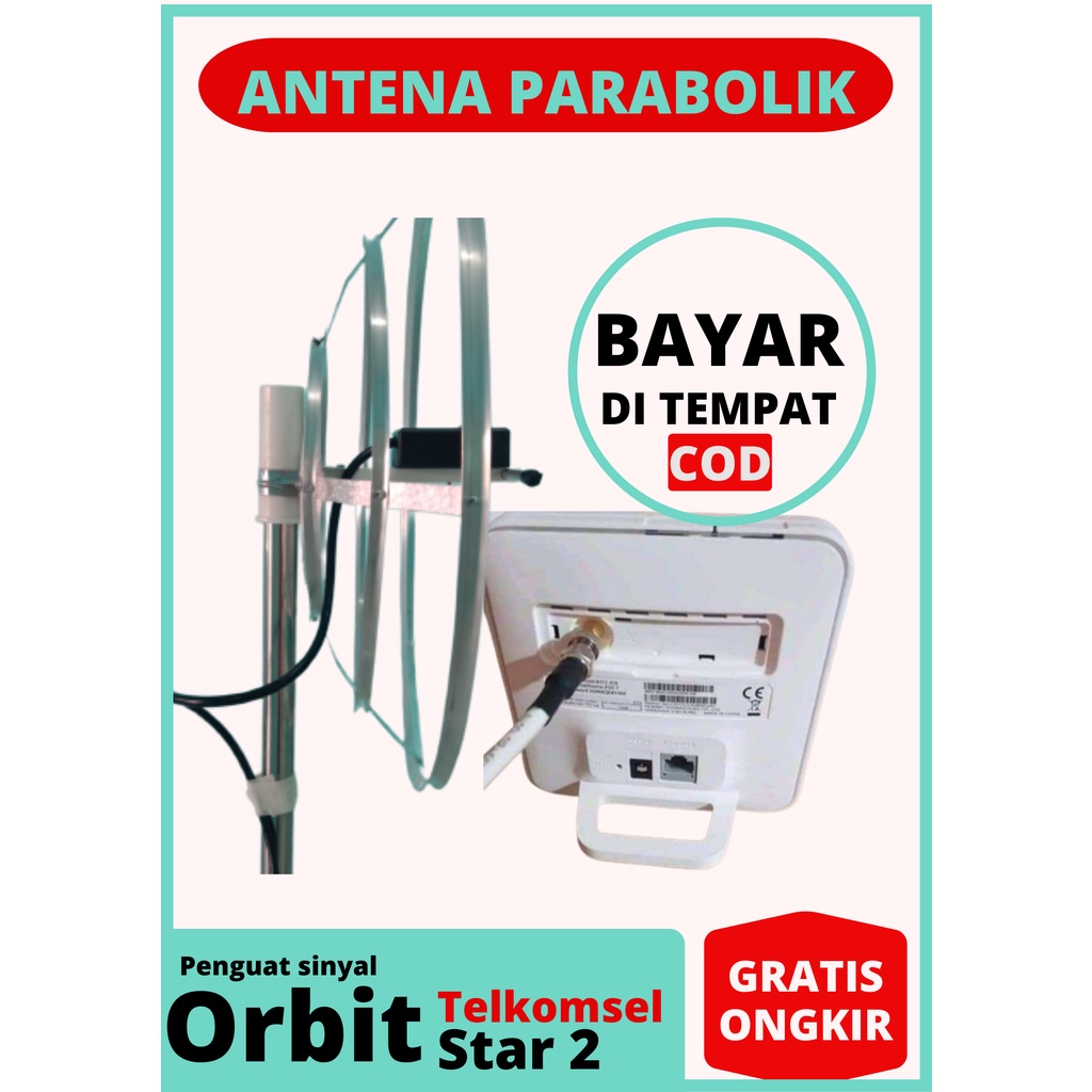 Antena Orbit star 2 Huawei B312 B311 Parabolik Panjang kabel 15 Meter